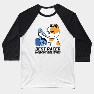 Racer Cat Baseball T-Shirt